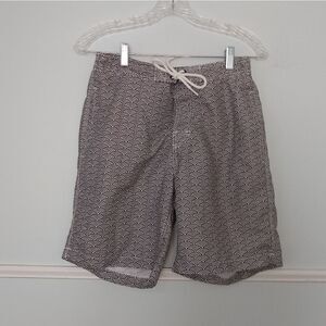Trunks Surf & Swim Co gray pattern swim shorts S
